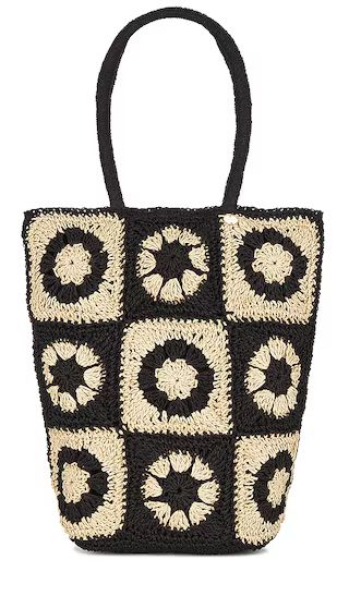 Crochet Tote in Black/Natural | Revolve Clothing (Global)