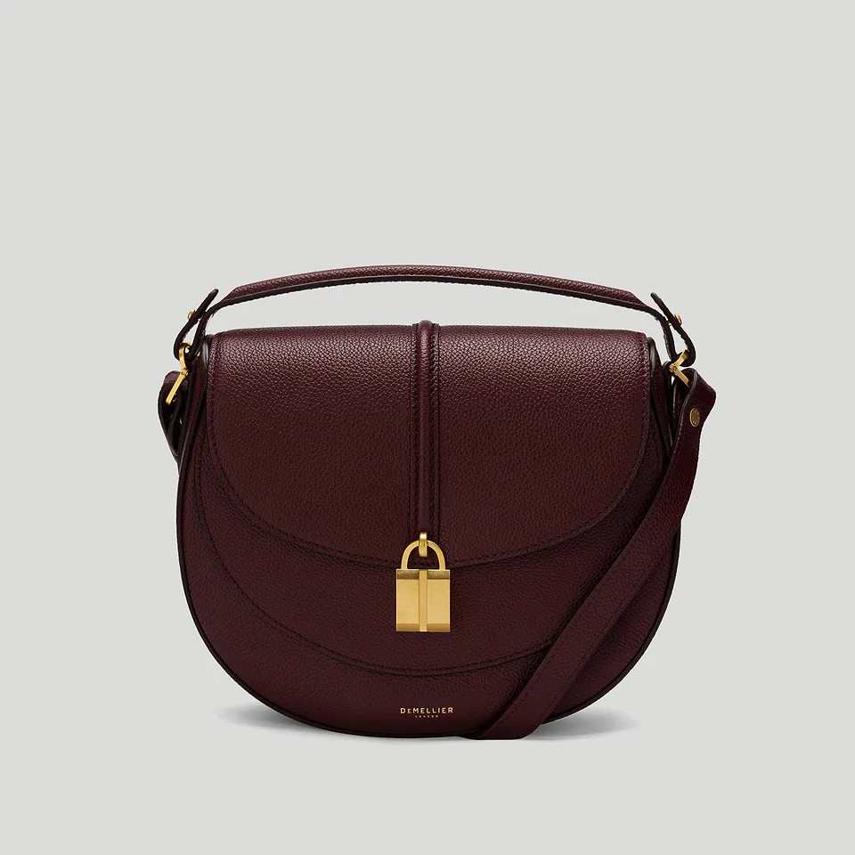 The Siena Saddle | Burgundy Small Grain | DeMellier | DeMellier
