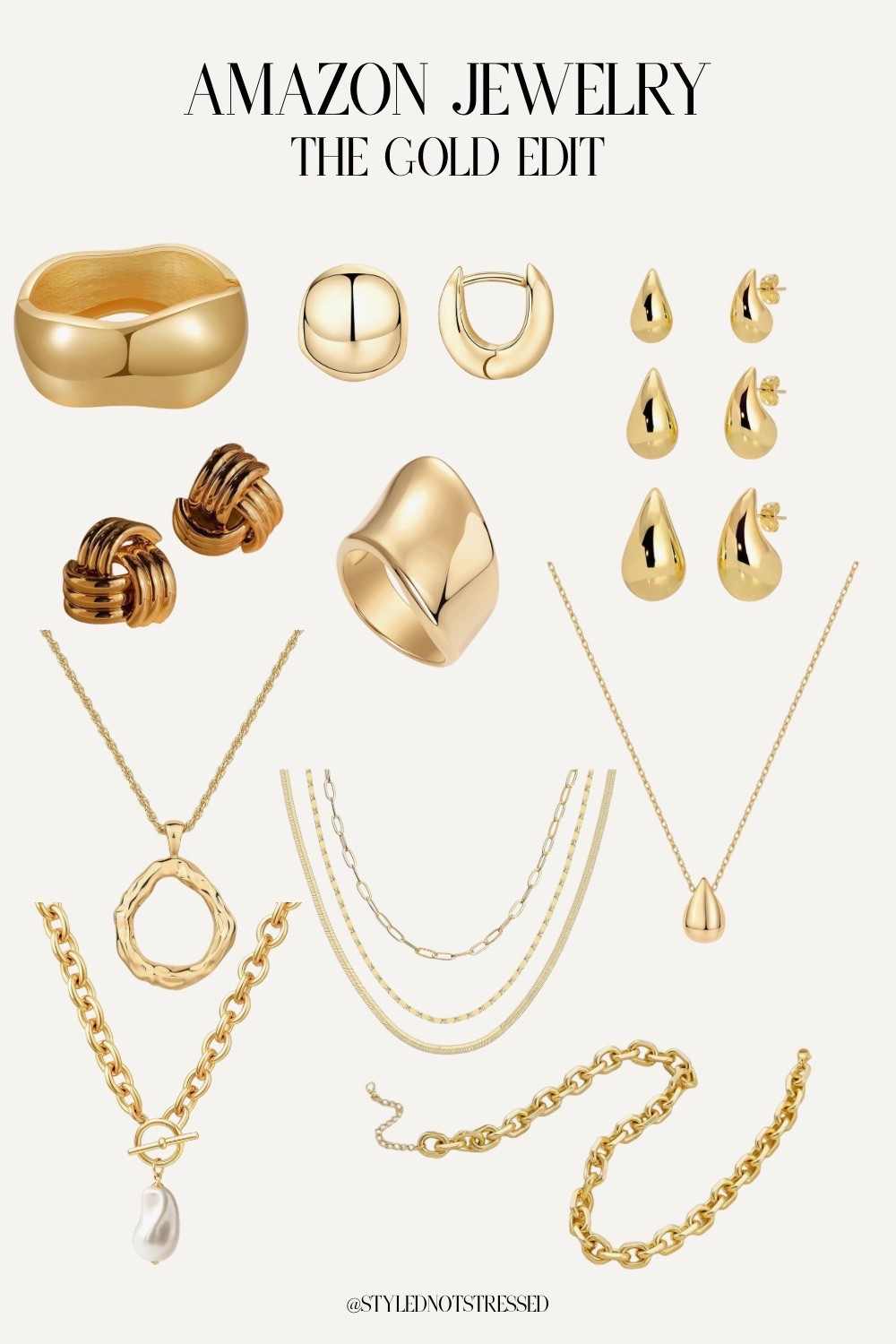 Amazon jewelry finds I keep reaching for. Sharing some favorite gold pieces — rings, earrings, and necklaces that are easy to layer and go with everything. Best way to make a statement  

#LTKFinds #LTKStyle #LTKAccessories #AmazonFinds #AmazonJewelry #GoldJewelry #JewelryStack #EverydayJewelry #LayeredNecklaces #MinimalJewelry #CapsuleAccessories #ClassicStyle #Gold #Amazon #GoldNecklace #GoldChain #Affordable #Trendy #GoldEarrings #ChunkyEarrings

#LTKWorkwear #LTKootd