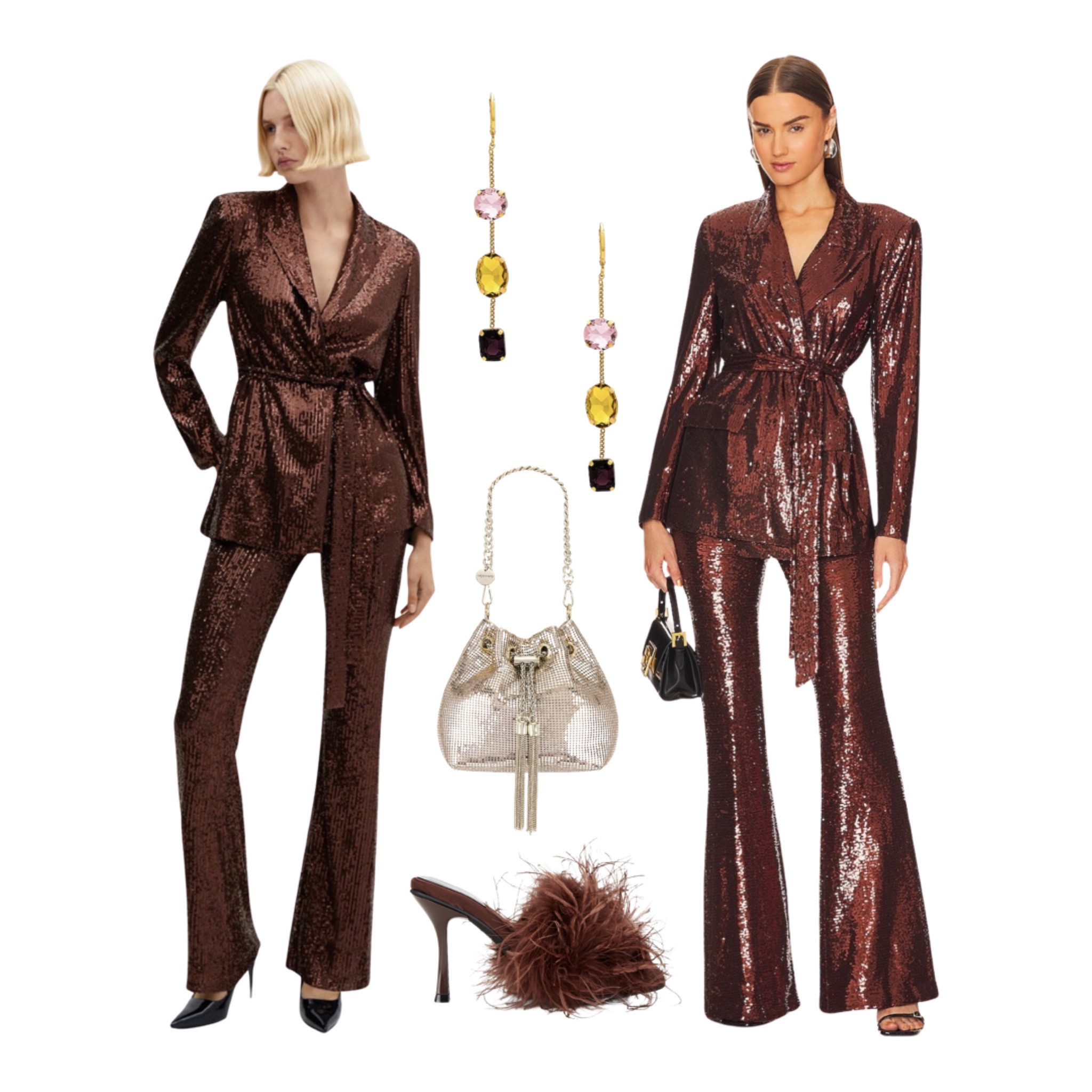 One look - two budgets - A decadent monochromatic statement suit for both .
#sequin #monochromatic

#LTKSeasonal #LTKHoliday #LTKparties