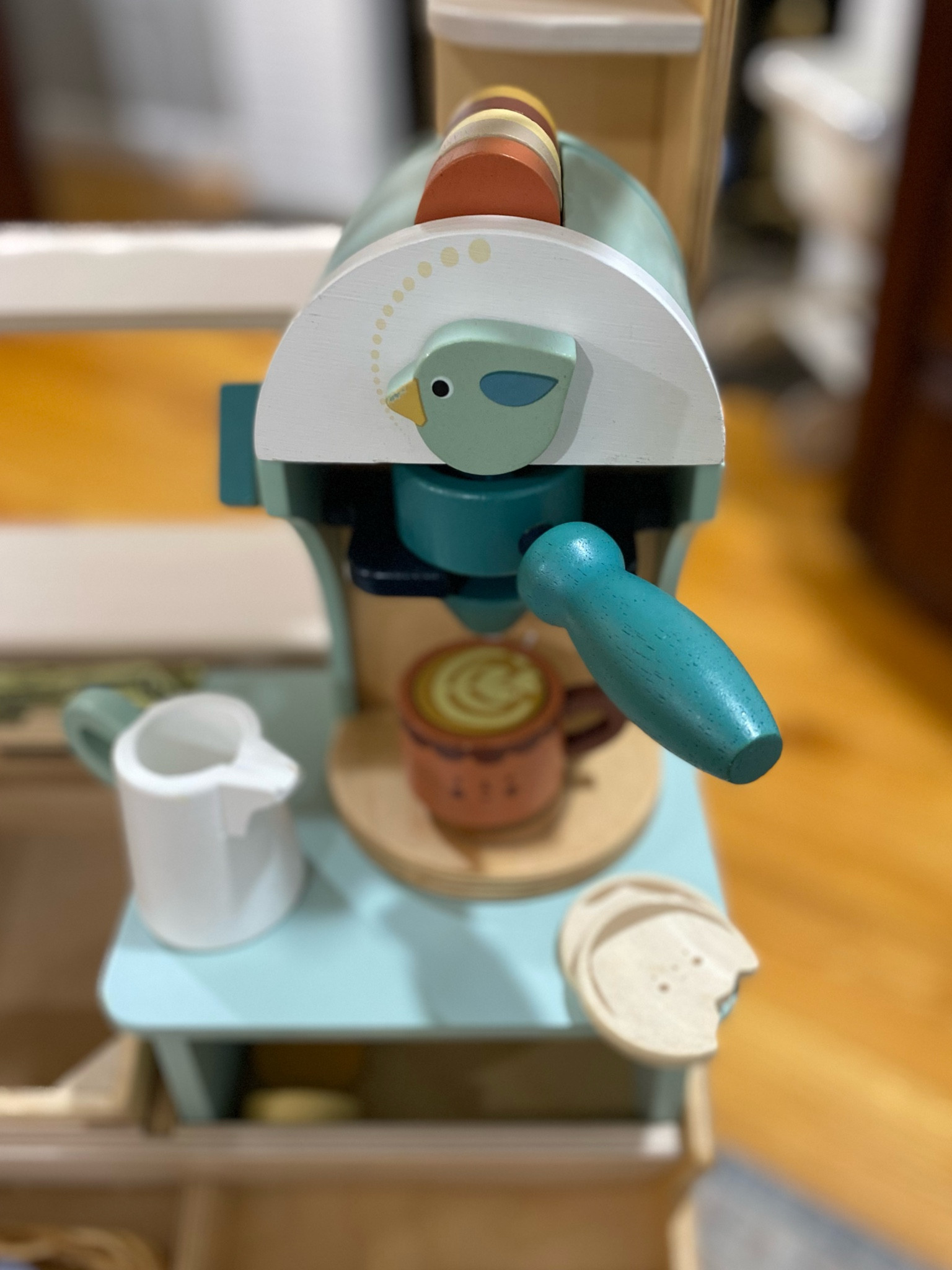 Wooden coffee machine. Comes with all the things you need to make the perfect coffee and cookies! 

#LTKkids #LTKfamily