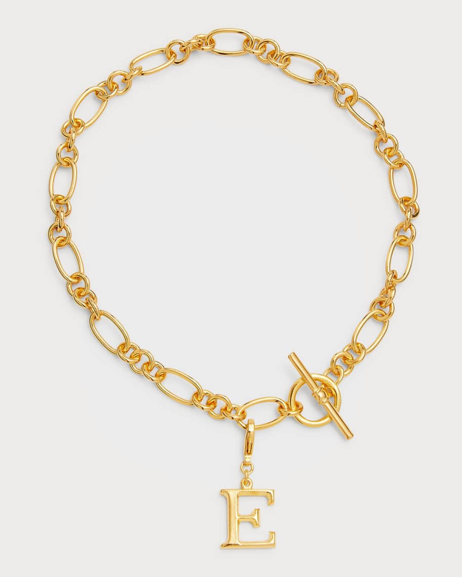 Ben-Amun Link Brass Chain Necklace with Initial Charm | Neiman Marcus