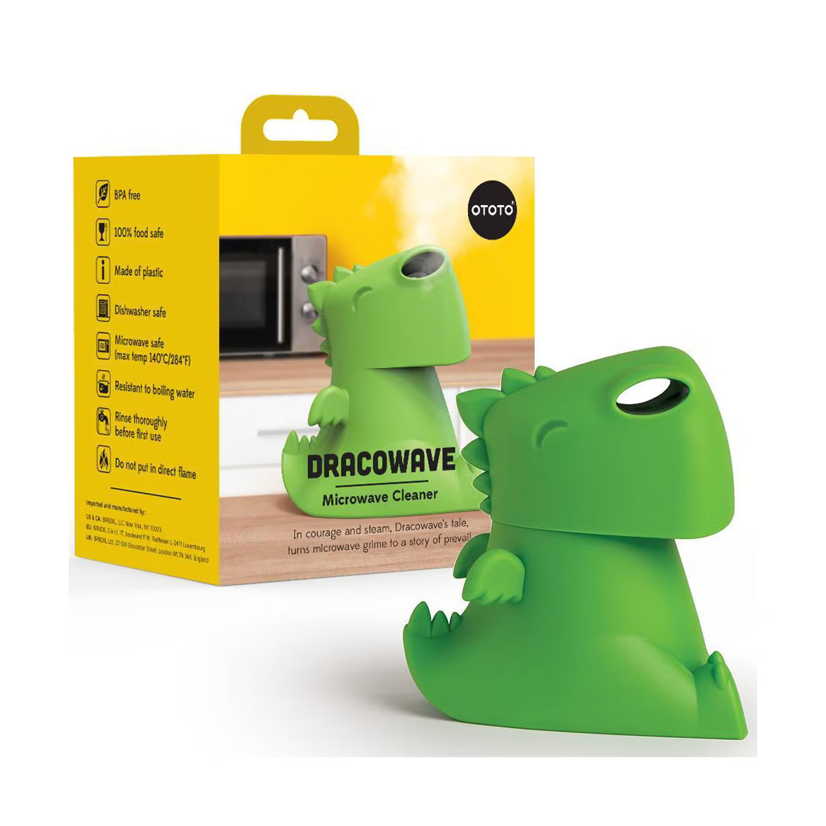 Ototo Holiday Gift Plastic Dracowave Dragon Microwave Cleaner | Target