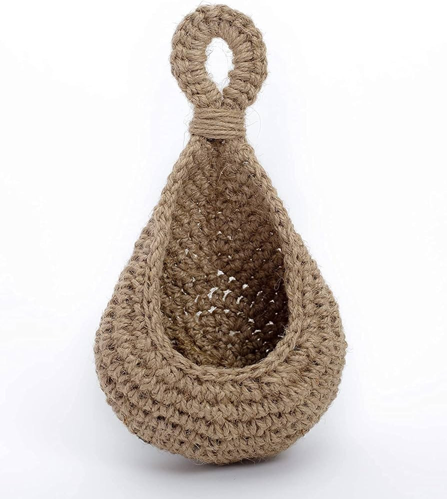 Large Jute Hanging Basket Wall planters-Wall Planter, Teardrop Hanging Baskets for Plants Succule... | Amazon (US)