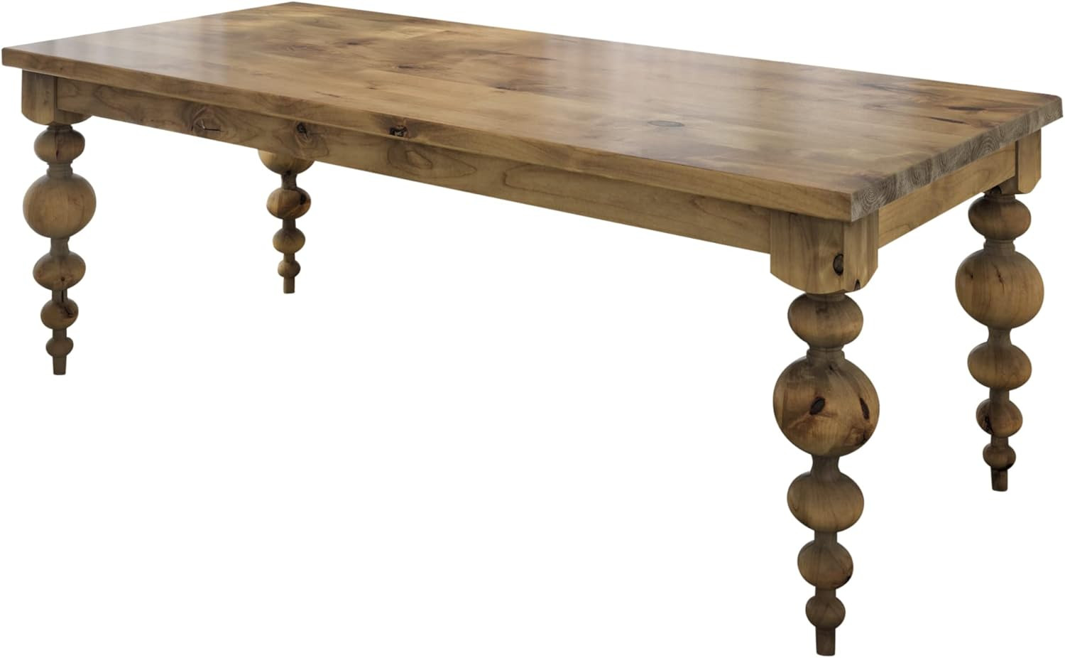 JAMES + JAMES Olivia Turned Leg Table (Barn Wood Finish, 9' L X 37" W X 30" T) | Amazon (US)