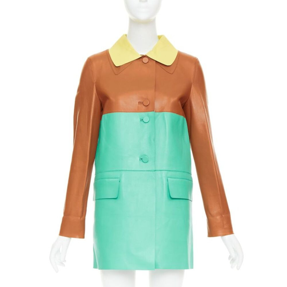 Marni Leather Colorblocked Coat | Poshmark