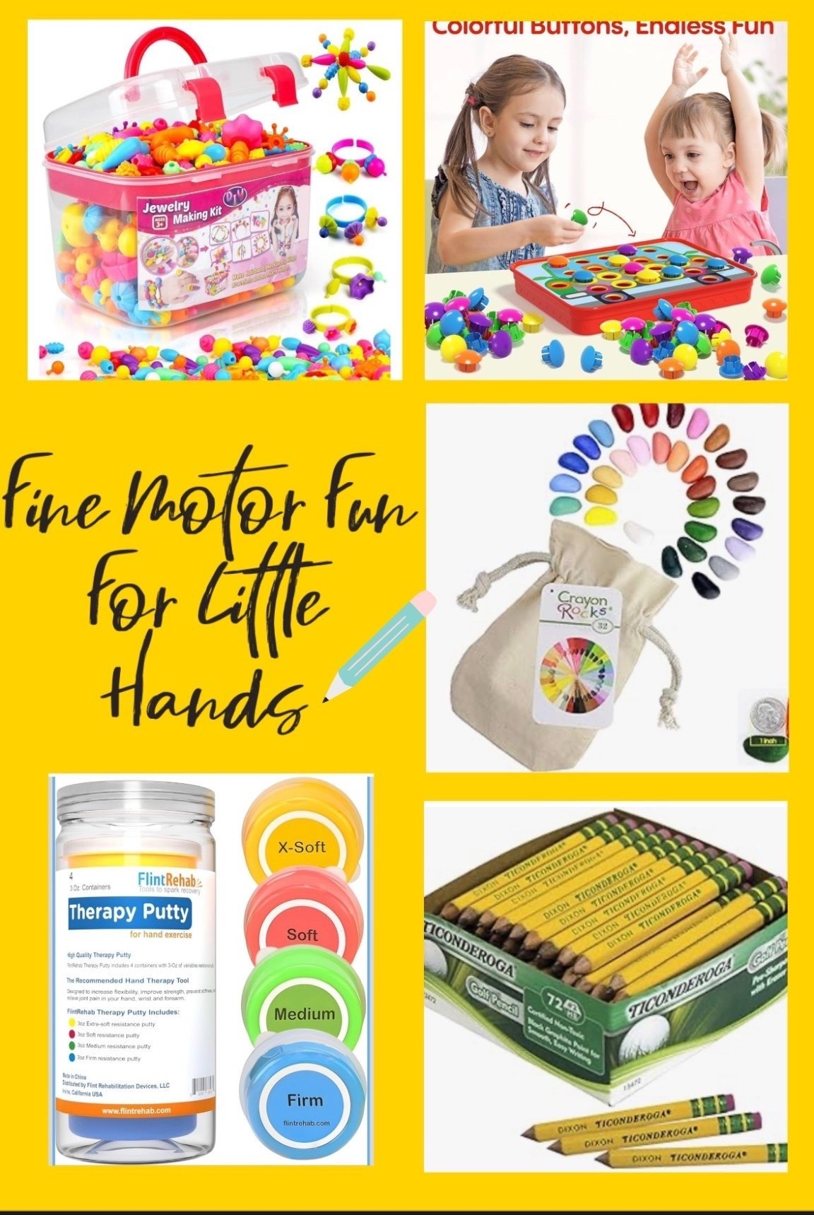 Fine motor fun for little hands ✏️💛
These simple activities help build the skills kids need for writing, dressing, and everyday independence — all through play 🙌

From therapy putty to chunky crayons + peg boards… these are some of our go-to favorites!

#LTKmomlife #LTKKids #LTKBaby