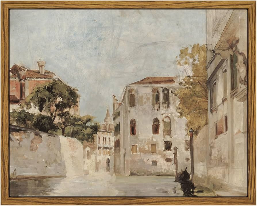 InSimSea Framed Wall Art for Living Room Classical Cityscape Vintage Fall Wall Decoration View of... | Amazon (US)