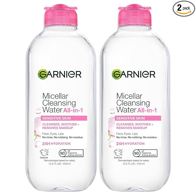 Garnier Micellar Water, Hydrating Facial Cleanser & Makeup Remover, Suitable for Sensitive Skin, ... | Amazon (US)