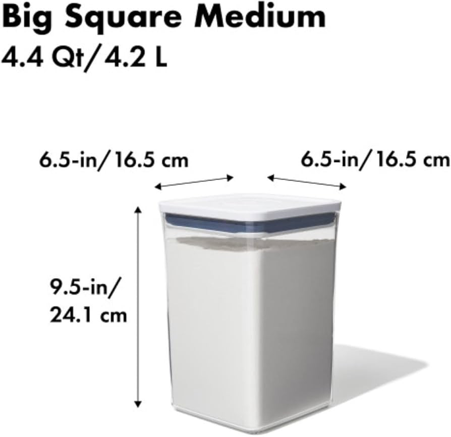 OXO, Good Grips Pop Container - 4.4 Qt/, Airtight Food Storage Containers, 142 Fl Oz | Amazon (US)