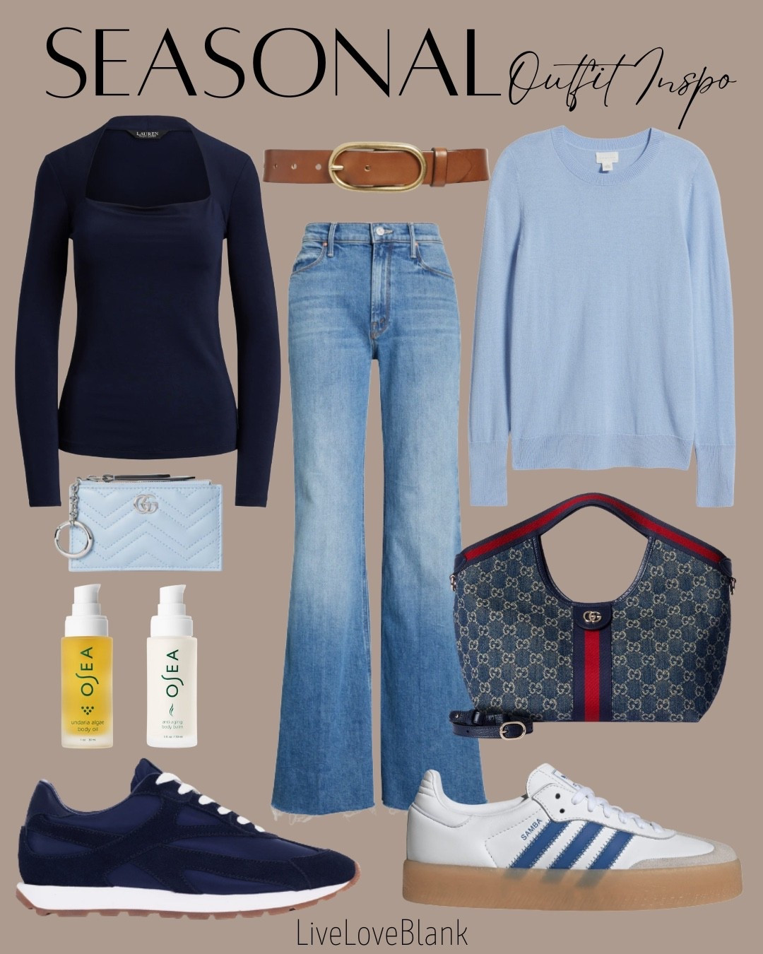 Casual outfit ideas
Mother jeans 
Merino wool sweater and jersey square neck top
Anine Bing and Adidas sneakers Gucci small tote and card case 


#LTKU #LTKOver40 #LTKSeasonal