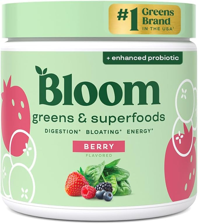 Bloom Nutrition Superfood Greens Powder, Digestive Enzymes with Probiotics and Prebiotics, Gut He... | Amazon (US)
