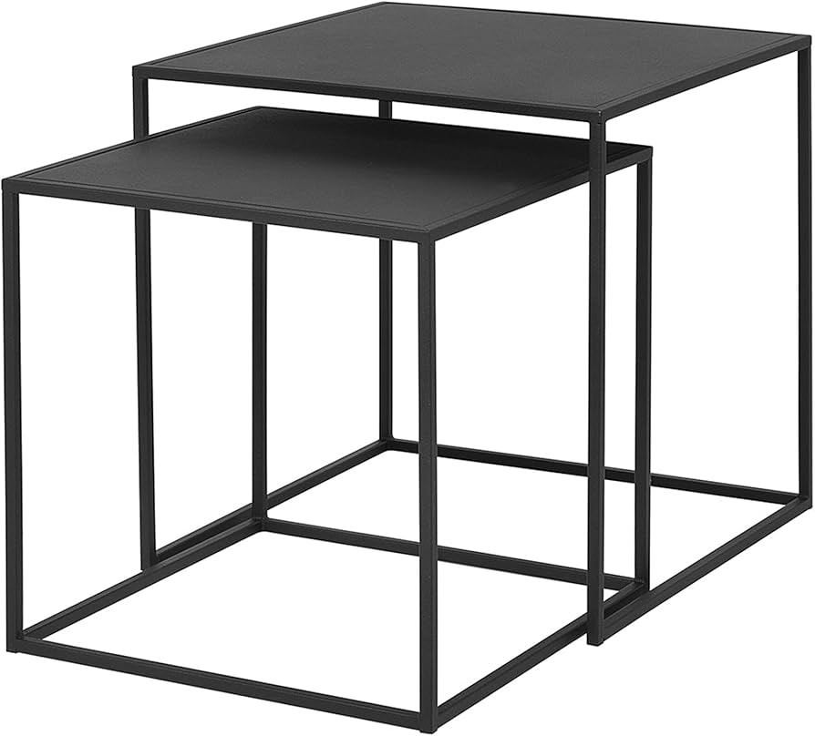 Blomus FERA Set of 2 Nesting Tables - Black - Powder Coated Steel | Amazon (US)