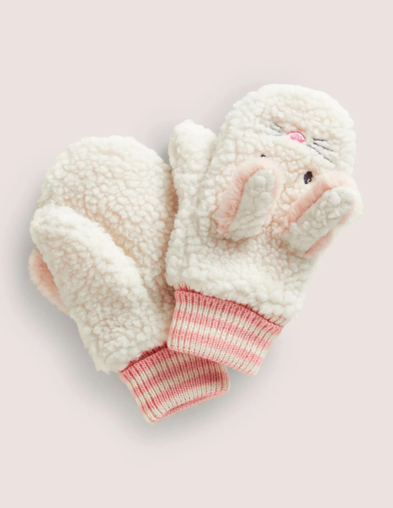 Novelty Mittens - Ivory Bunny | Boden (US)