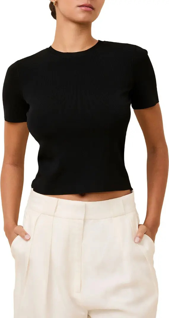The Riada Crewneck Crop Knit Top | Nordstrom