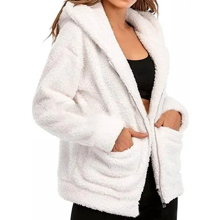 TOWED22 Wool Coats For Women Fleece Long Cardigan For Women Sleeveless Pocket Open Front Sweater Ves | Walmart (US)