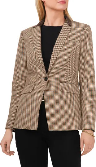 Vince Camuto Plaid One-Button Blazer | Nordstrom | Nordstrom