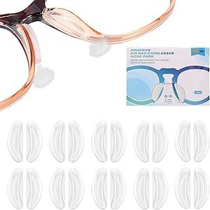 SMARTTOP Upgraded Eyeglasses Silicone Nose Pads, 10pairs 2mm Air Chamber Anti-Slip Adhesive Nose ... | Amazon (US)