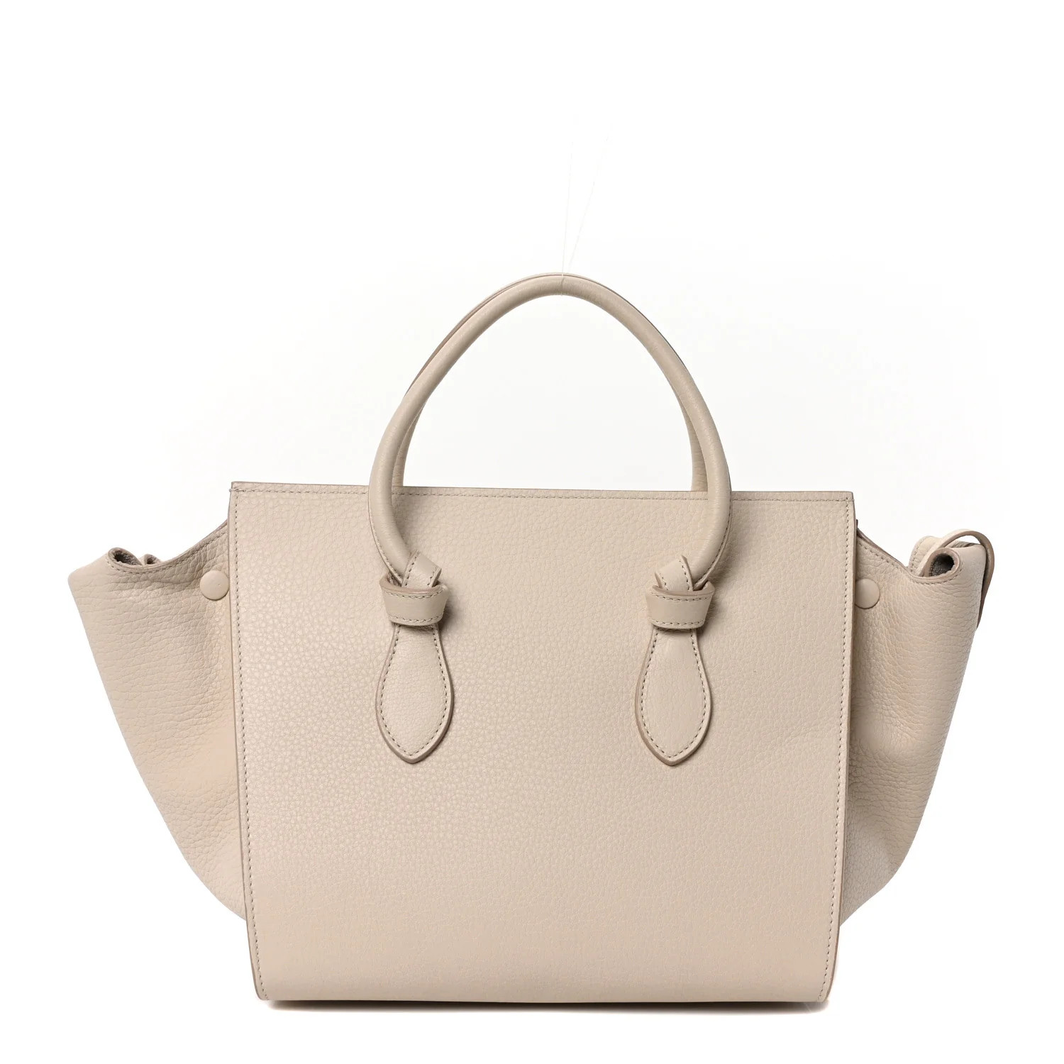 Crisped Calfskin Mini Tie Knot Tote Chalk | FASHIONPHILE (US)