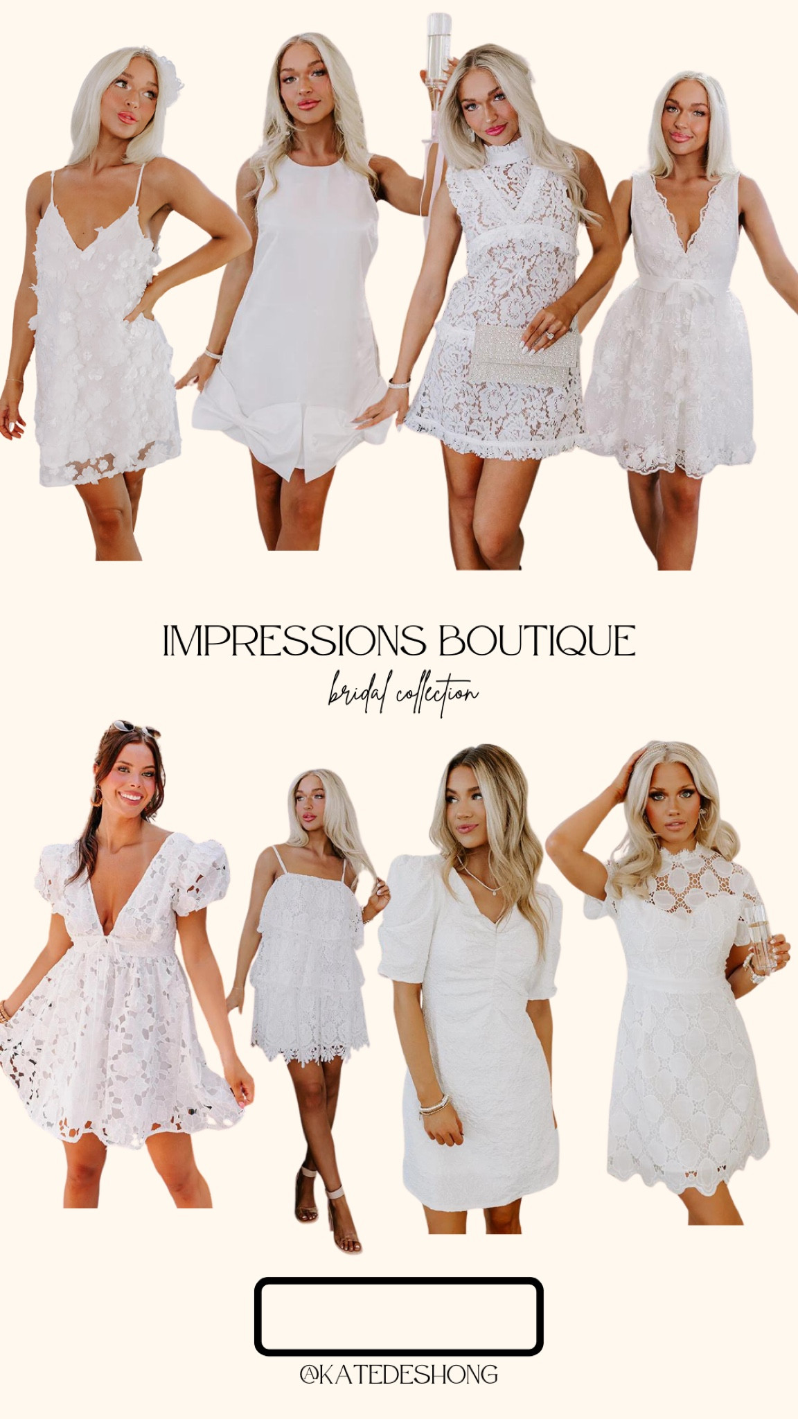 Impressions boutique bridal collection , white dresses , wedding , engagement , bridal , bachelorette , shower , married

#LTKparties #LTKfindsunder100 #LTKSeasonal