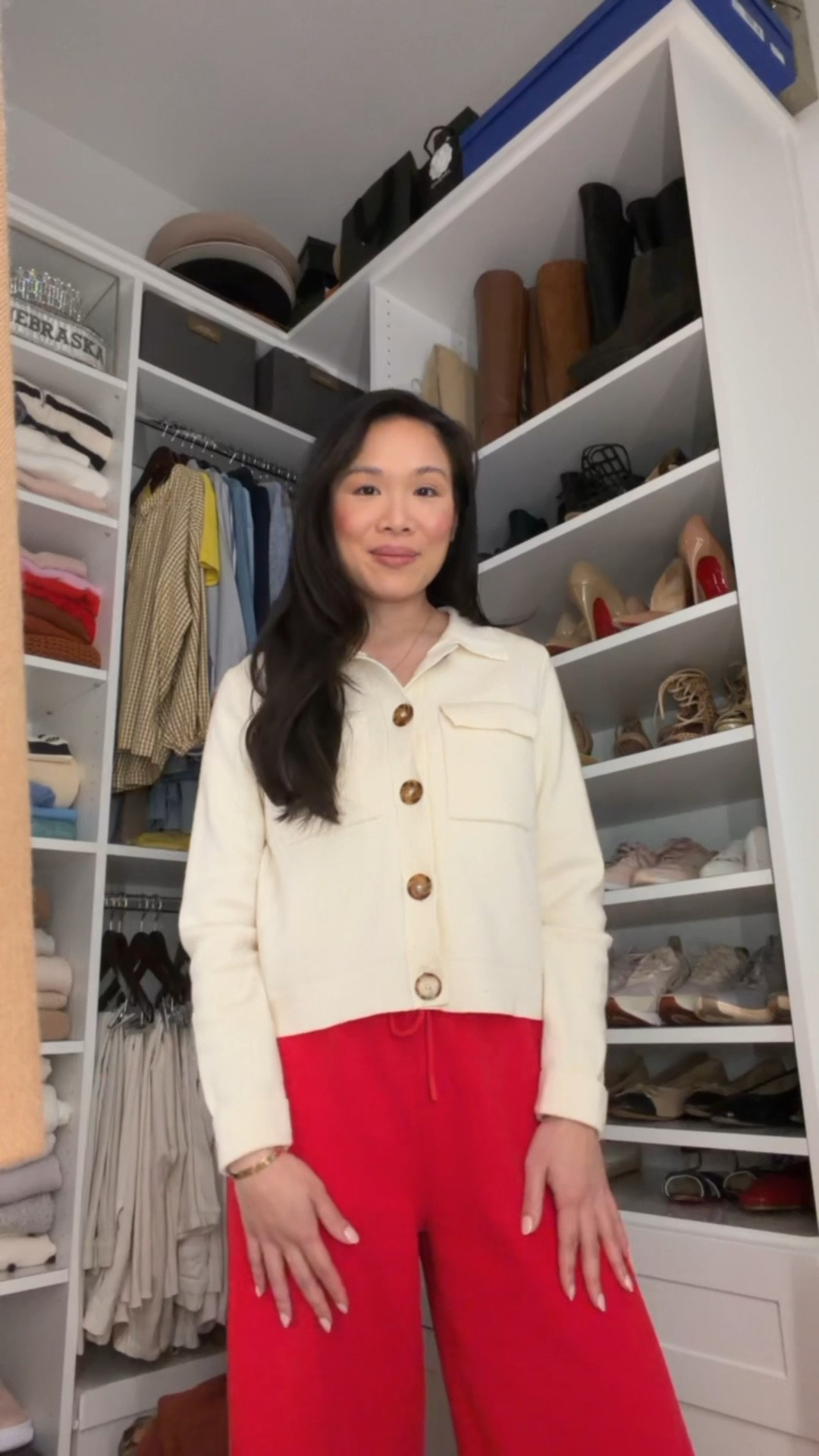 Merino wool cardigan styled with fleece sweatpants. Both are in size XS and the pants come in many different colorways! Easy and effortless for this season of life and winter! 

#LTKSeasonal #LTKootd