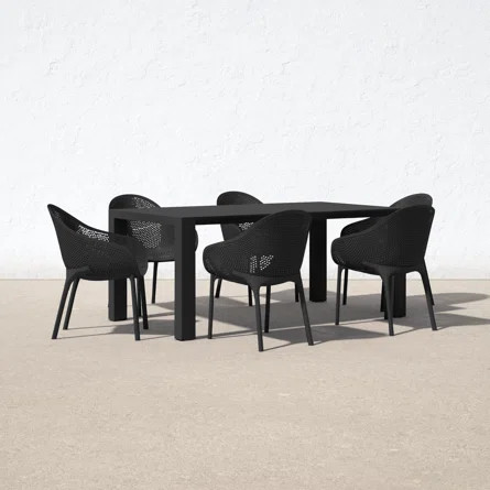 Farrah Rectangular 6 - Person Outdoor Dining Set | Wayfair North America