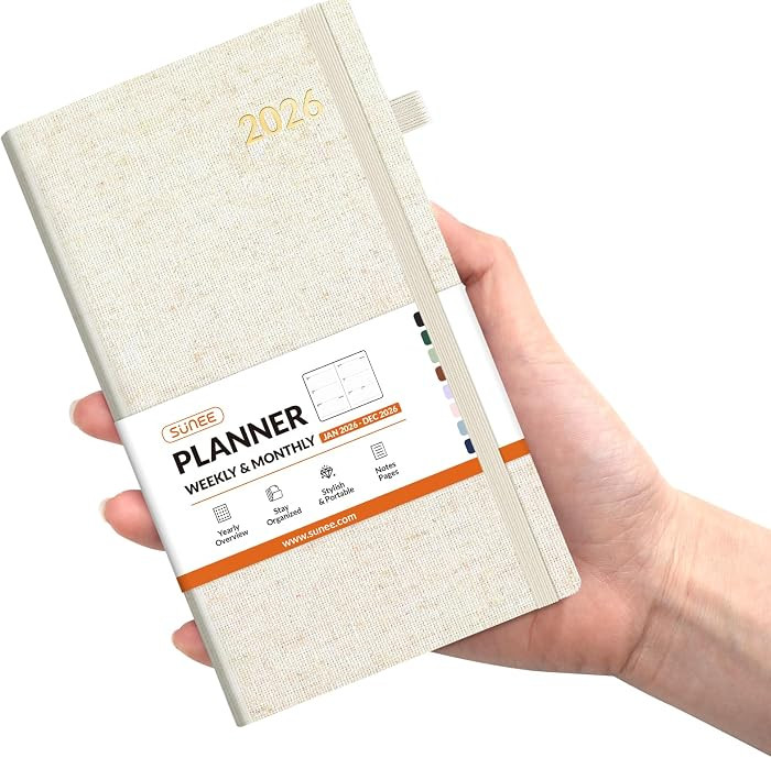 SUNEE 2026 Pocket Weekly Planner for Purse 3.5" x 6" - 12 Month (January 2026 - December 2026), S... | Amazon (US)