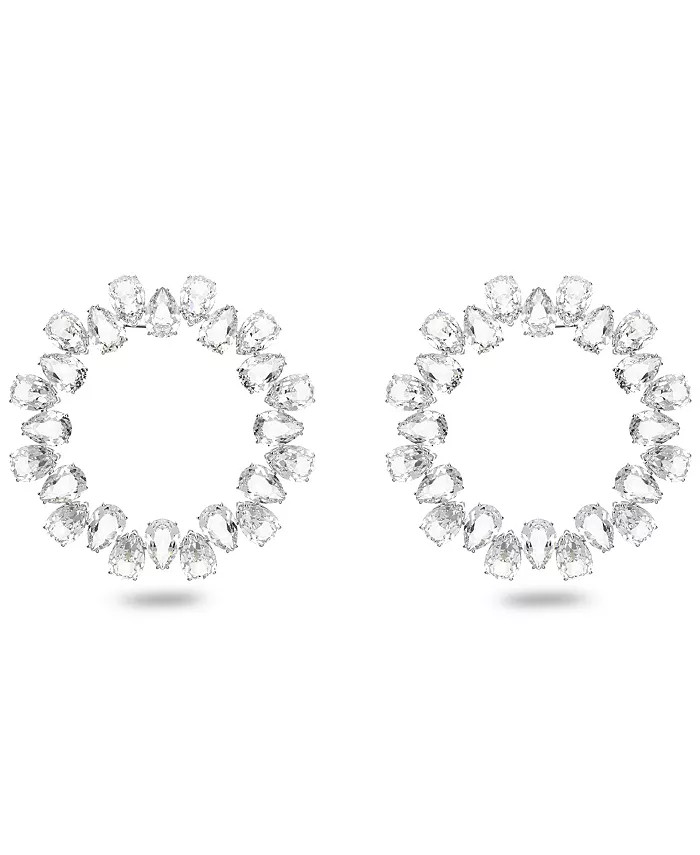 Swarovski Millenia Pear Cut Circle Hoop Earrings & Reviews - Earrings - Jewelry & Watches - Macy'... | Macys (US)
