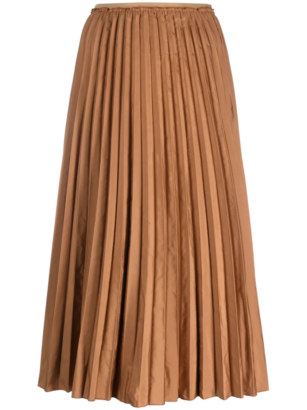 elasticated-waist pleated midi skirt | Farfetch Global