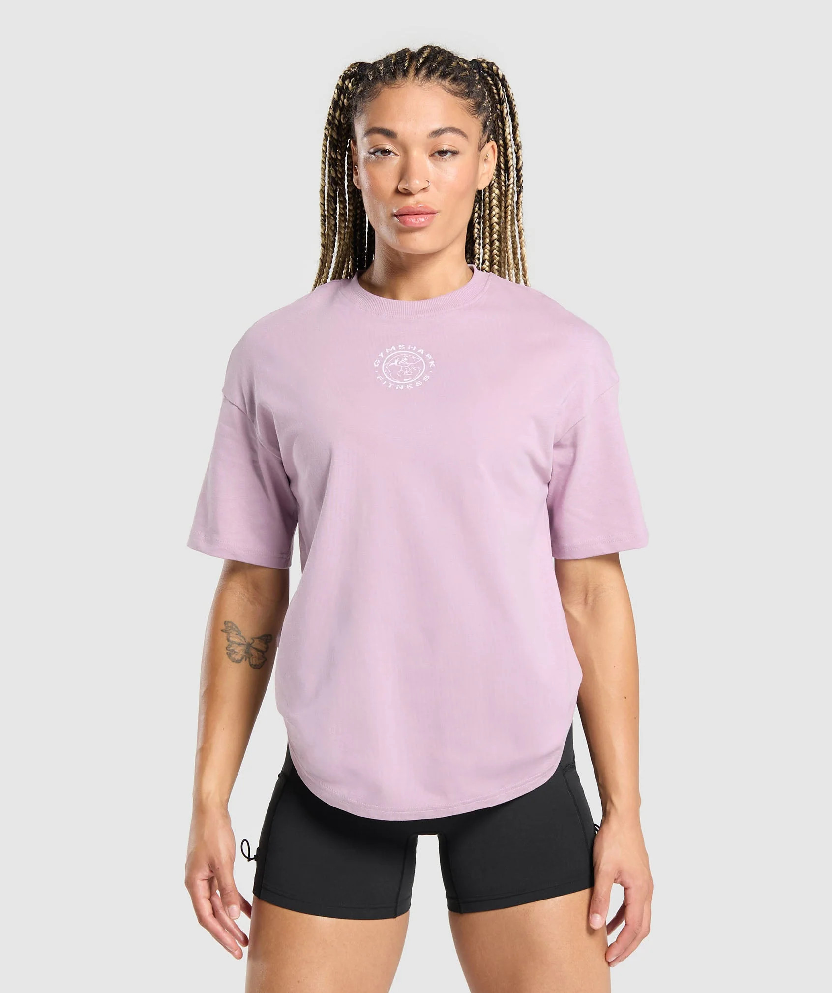 Gymshark Legacy Oversized T-Shirt - Warm Lilac | Gymshark US