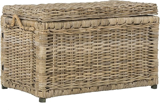 happimess HPM9003B Jacob 30" Wicker Storage Trunk, Collapsible for flat storage, Rattan-Kubusoft ... | Amazon (US)