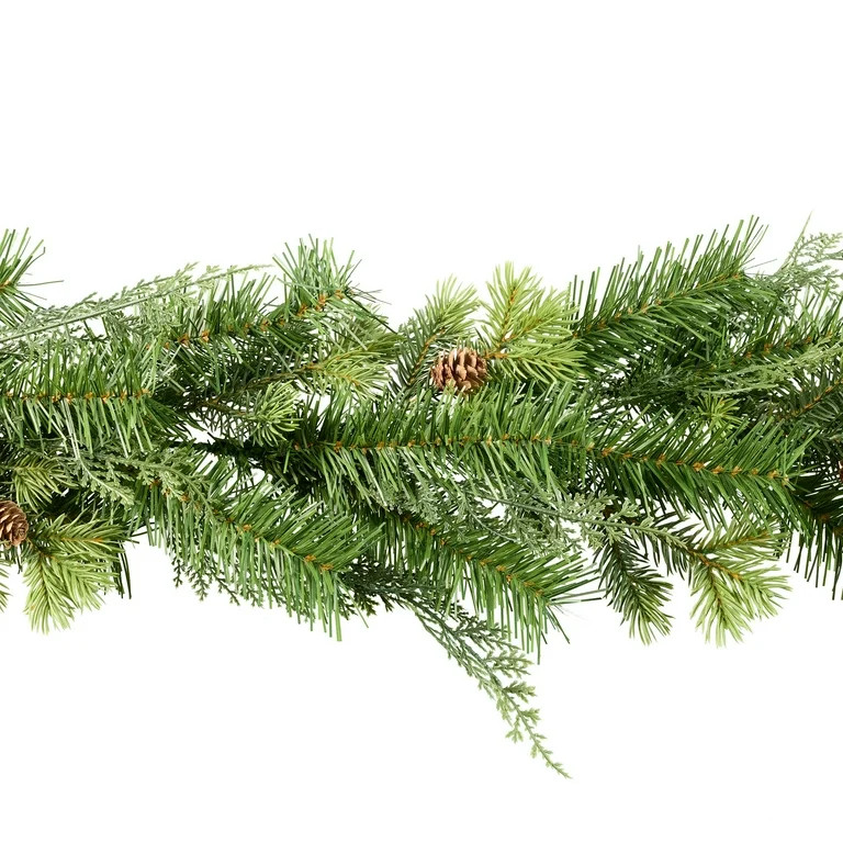 Holiday Time Unlit Sonoma Cypress Evergreen Artificial Christmas Garland, Green, 9',PE | Walmart (US)