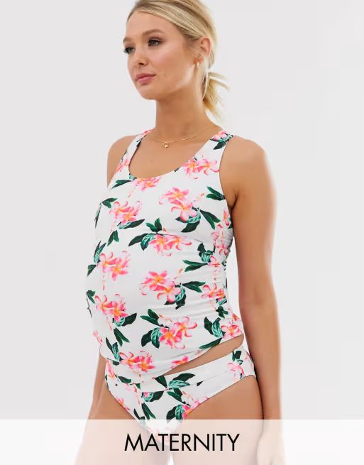 Peek & Beau Maternity Exclusive bikini bottom in floral | ASOS US