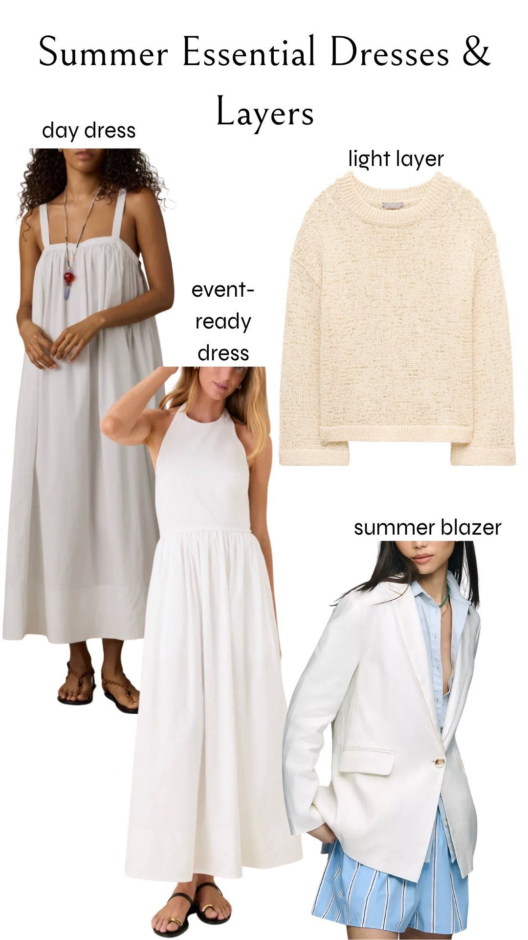 Summer essential dresses and layers via @Tuckernuck @jcrew @Anthropologie and Faherty

#LTKootd #LTKgrwm #LTKSeasonal