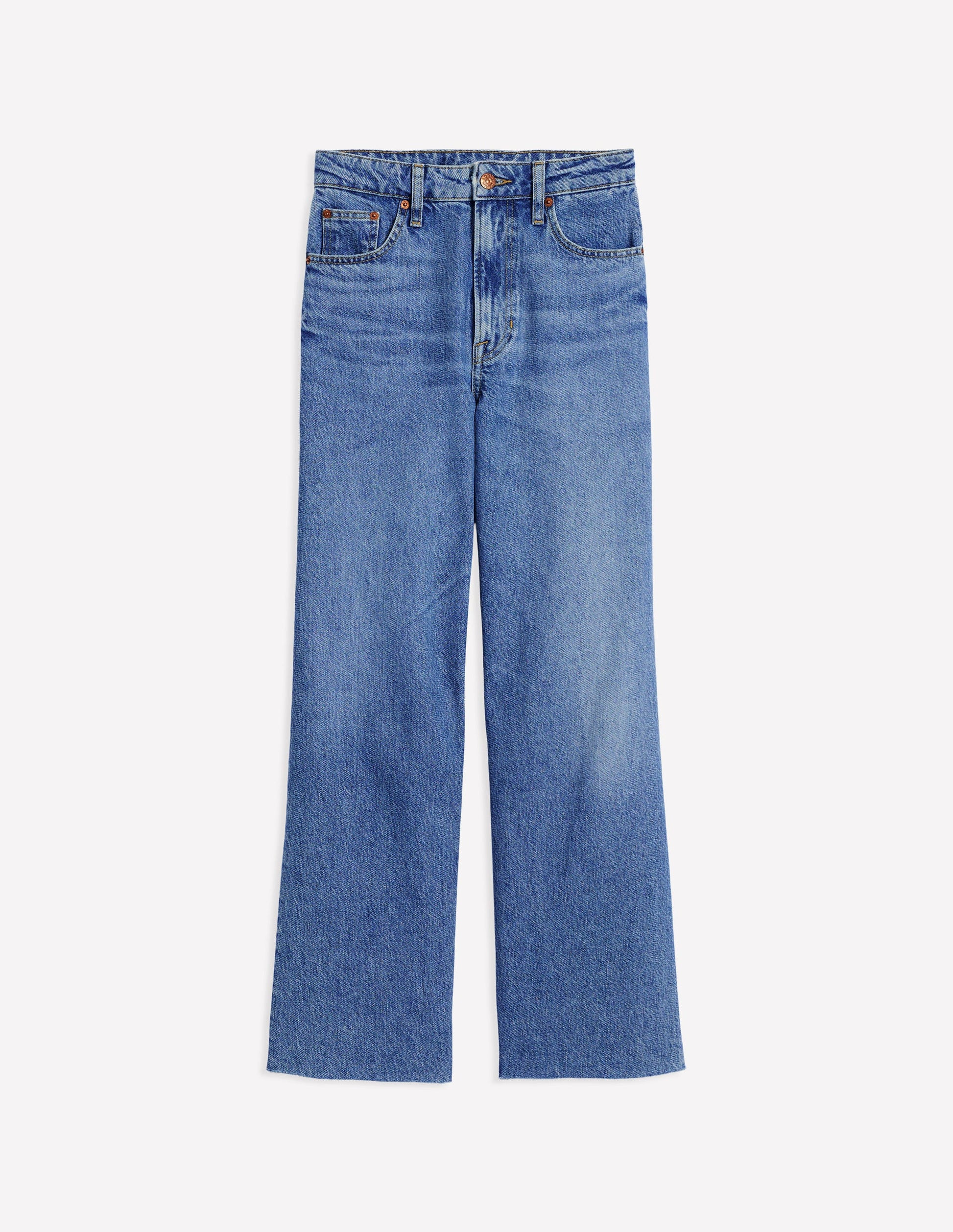 High Rise Straight Crop Jeans-Light Vintage Frayed | Boden (US)