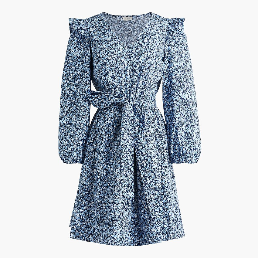 Lightweight cotton puff-sleeve mini dress | J.Crew Factory