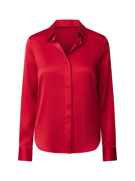 Satin Essential Shirt | Ann Taylor
