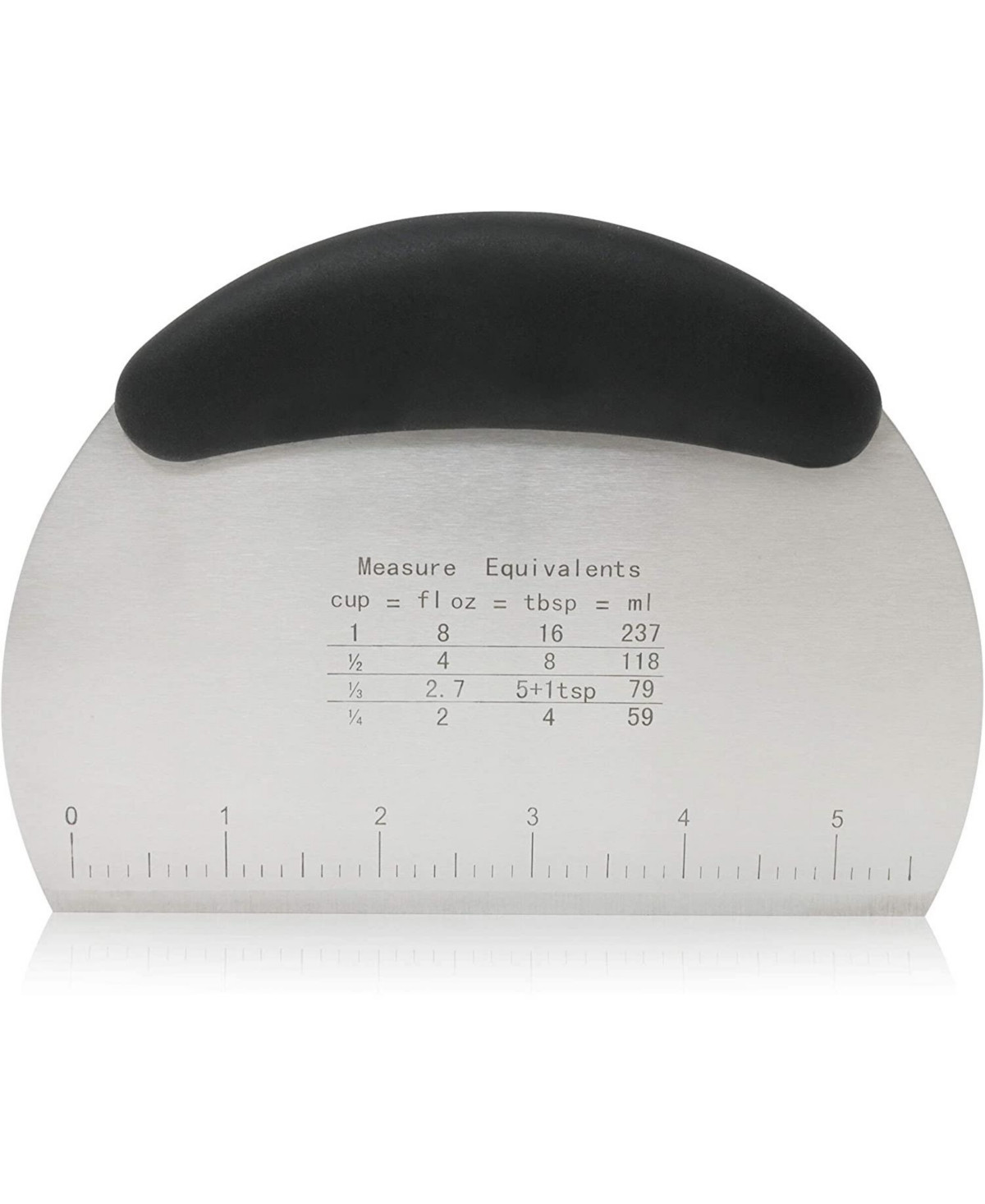 Zulay Kitchen Multi-purpose Bench Scraper And Chopper - Round - Black | Macy's