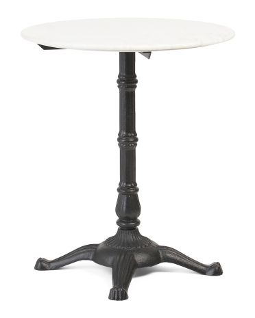 26in Marble Top Iron Bistro Table | TJ Maxx