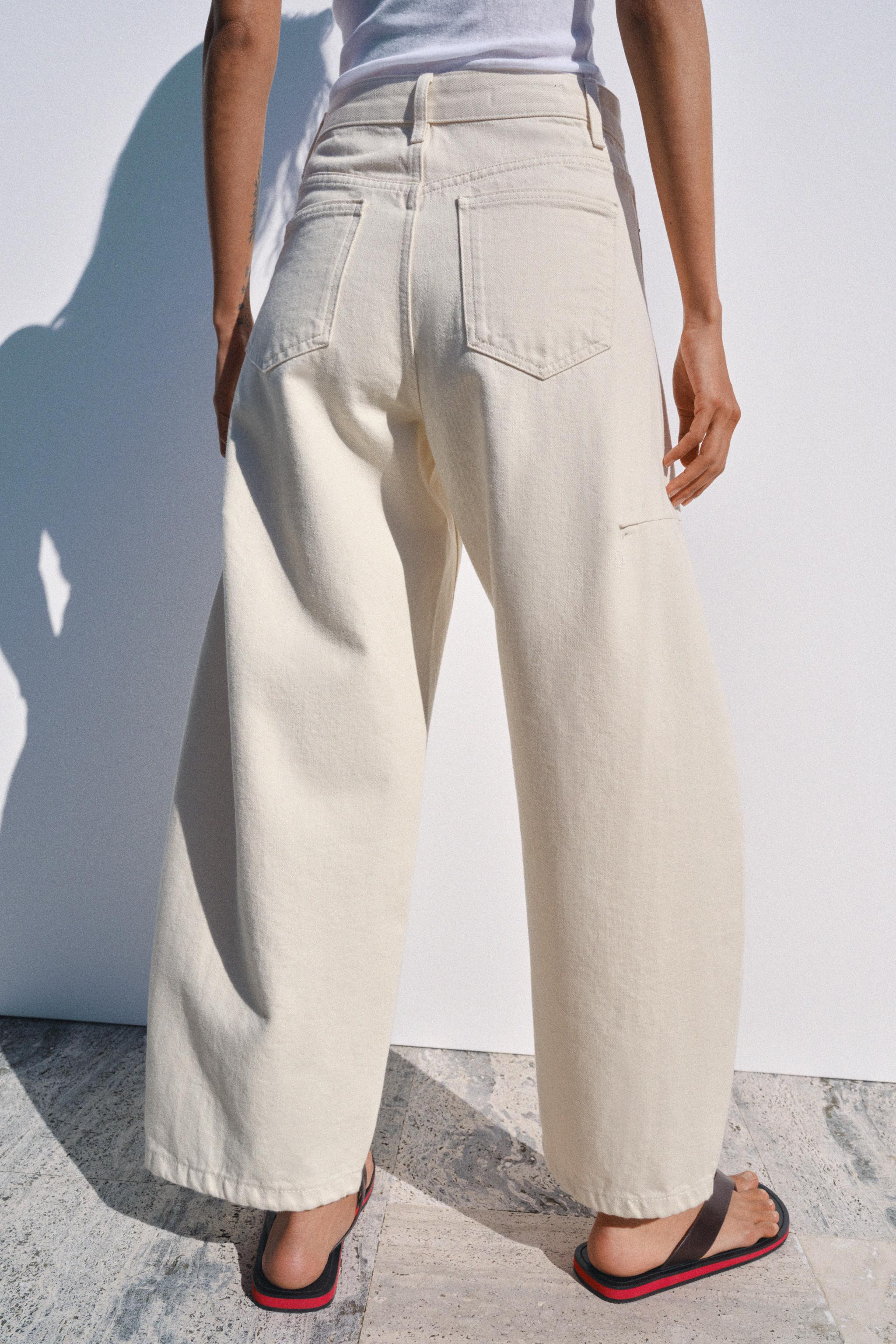 ZW COLLECTION MID-RISE ANKLE BALLOON JEANS | Zara US