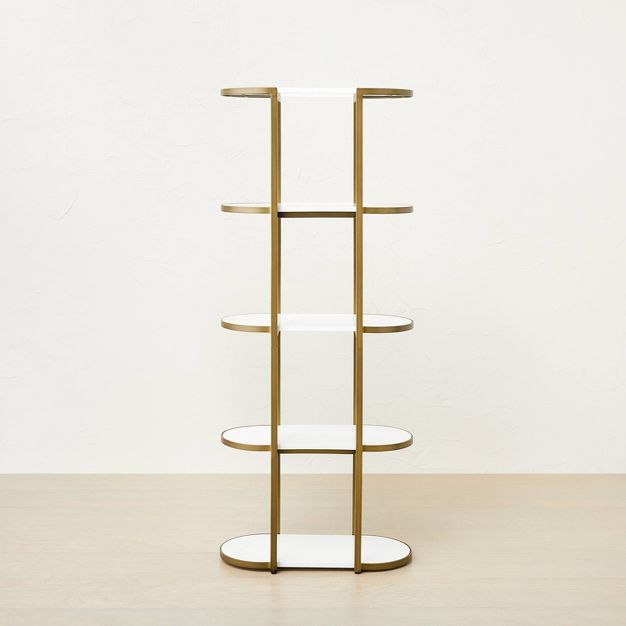 59" Varese Brushed Brass Bookcase - Opalhouse™ designed with Jungalow™ | Target