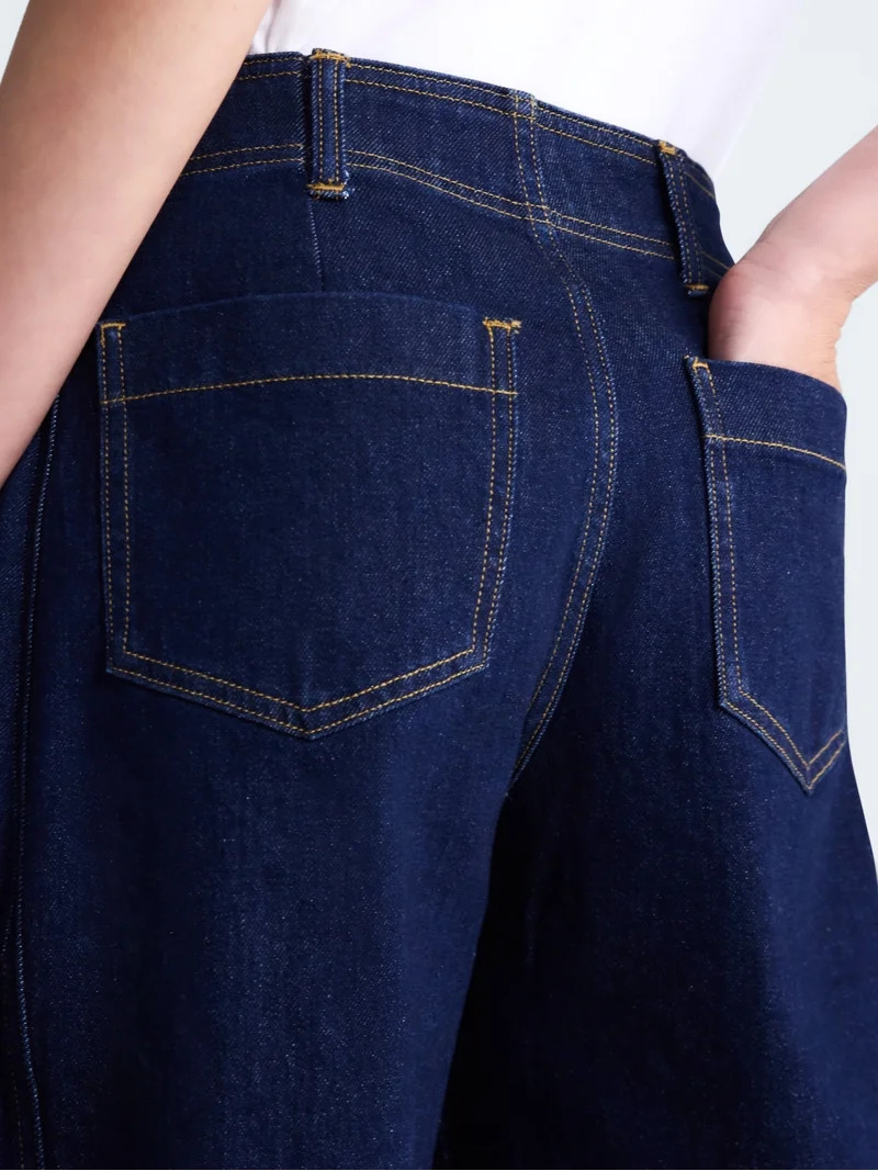 Free Assembly Women's and Women's Plus Side Panel Barrel Jeans, 30" Inseam, Sizes 0-28W | Walmart (US)