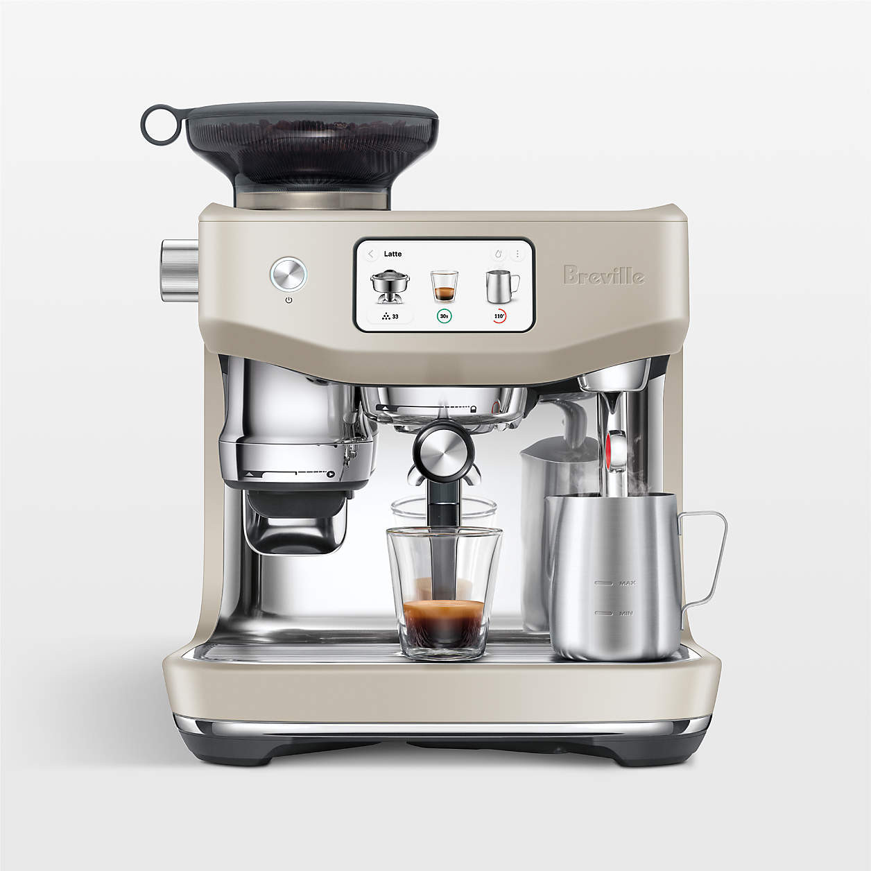 Breville Oracle Jet Automatic Espresso Machine in Almond Nougat + Reviews | Crate & Barrel | Crate & Barrel