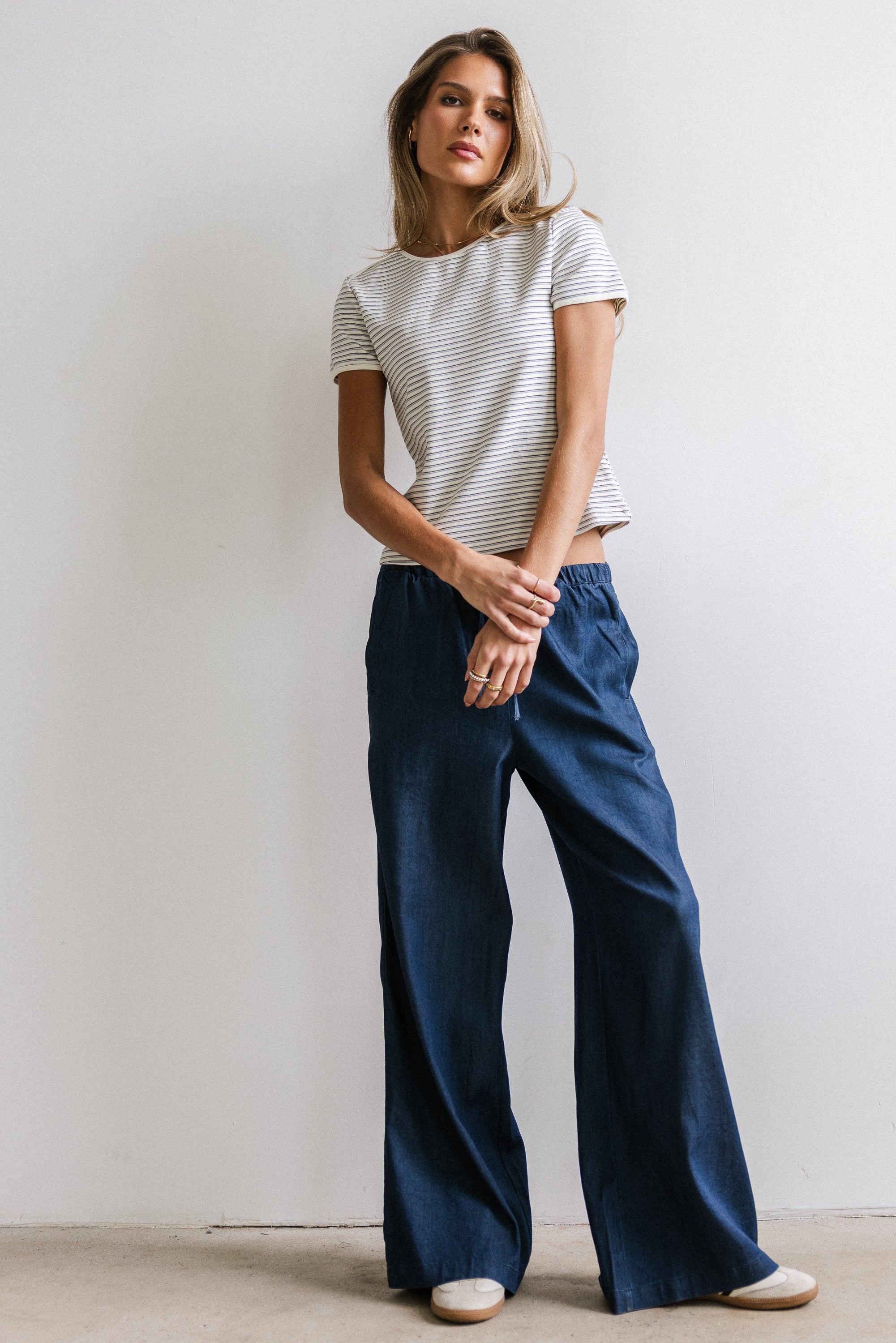 Marcie Striped Tee in Blue | Böhme US