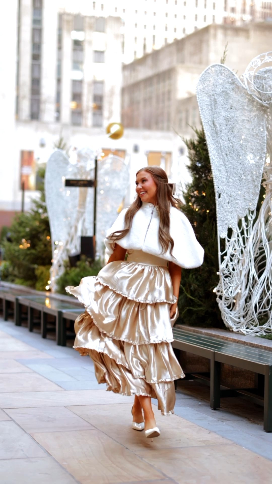 Beautiful gold and white holiday outfit✨ matching Rockefeller this year!🎄

#LTKSeasonal #LTKHoliday