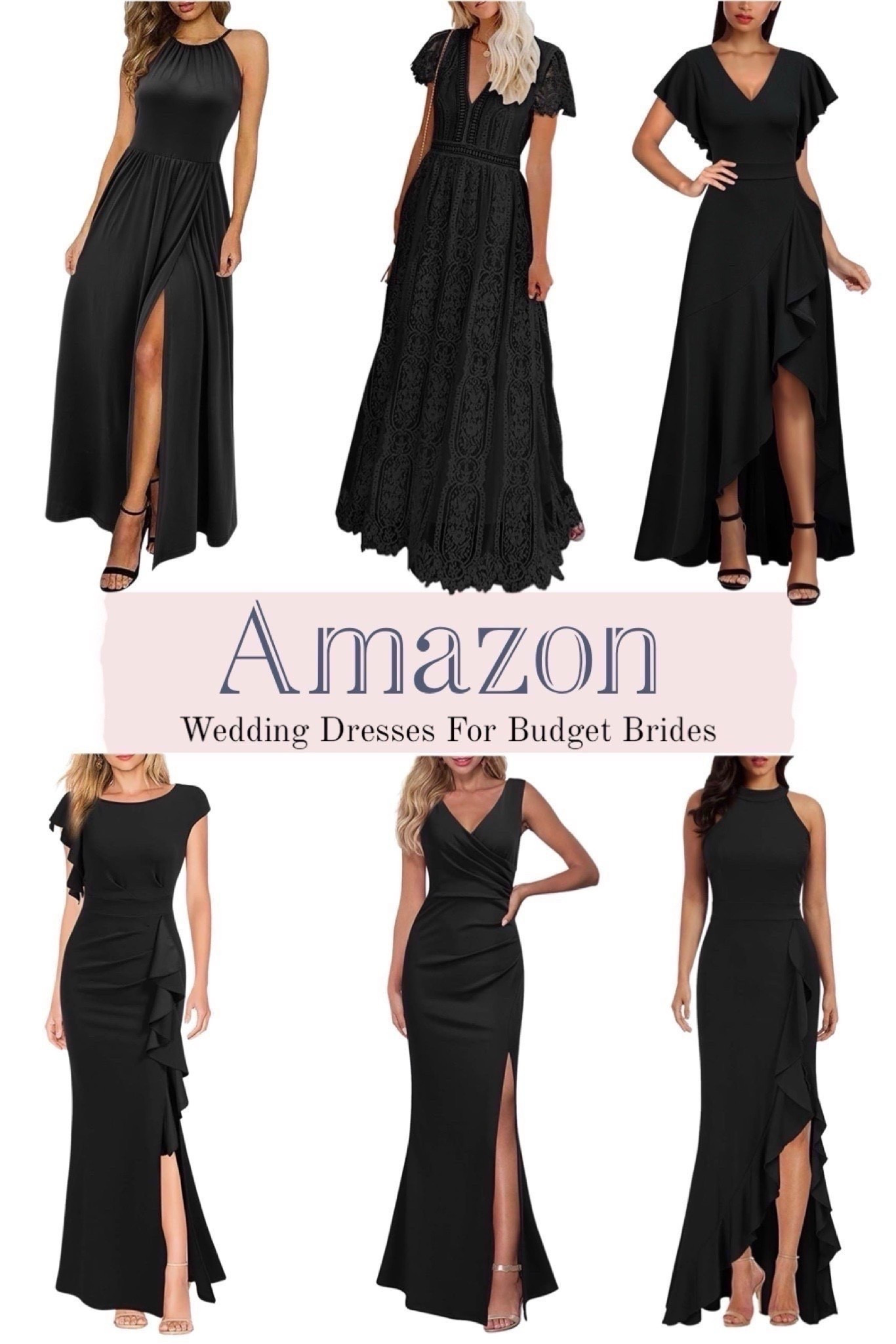 Chic black long wedding guest maxi dresses on Amazon and under $100. 

Special occasion dresses, long black dresses, full length wedding guest dresses, formal dresses, black dresses.

#LTKWedding #LTKSeasonal