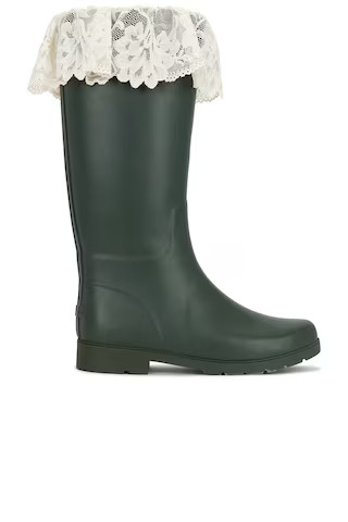For Love & Lemons Brigitta Rain Boot in Evergreen from Revolve.com | Revolve Clothing (Global)
