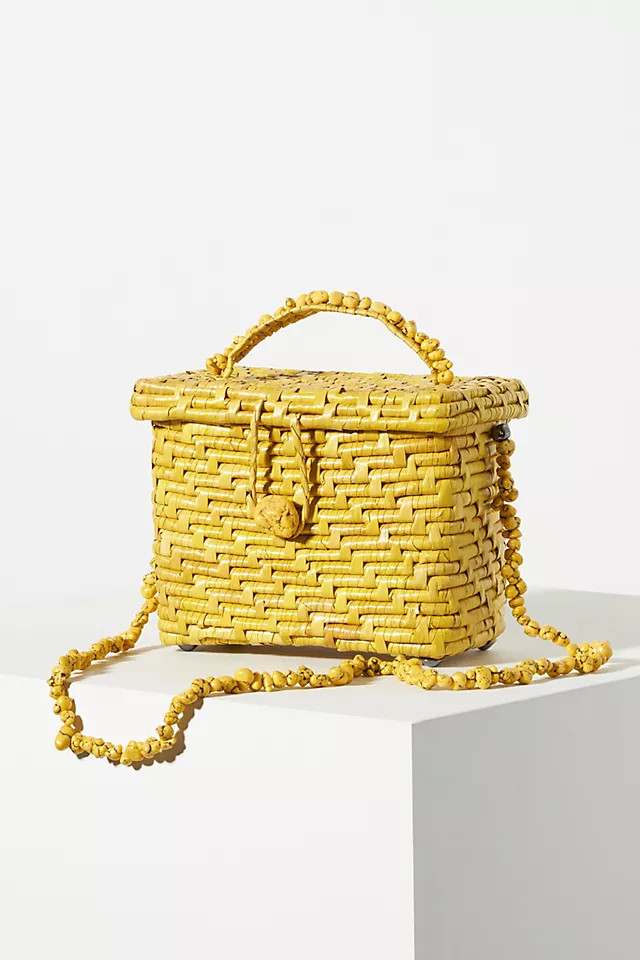 Straw Embellished Mini Crossbody Bag | Anthropologie (US)