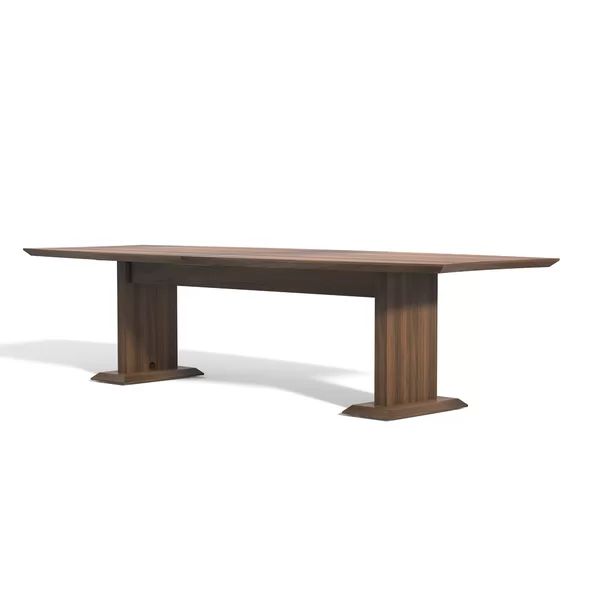 29.5" H x 120" W x 48" D Textured Mocha Austin Boat Shaped Conference Table | Wayfair North America