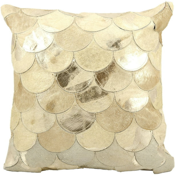 Nourison Natural Leather Hide Metalic Balloons Decorative Pillow - Walmart.com | Walmart (US)